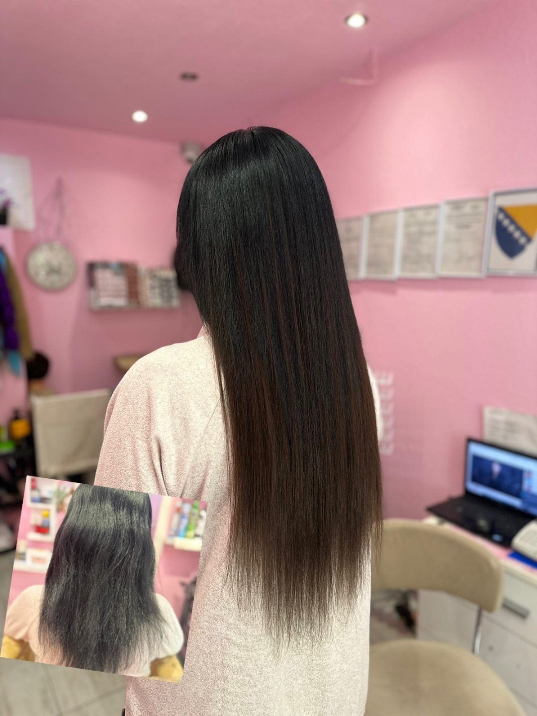 Poezija ljepote #sarajevo Nadogradnja kose Nadogradnja kose jednom bojom - po pramenu