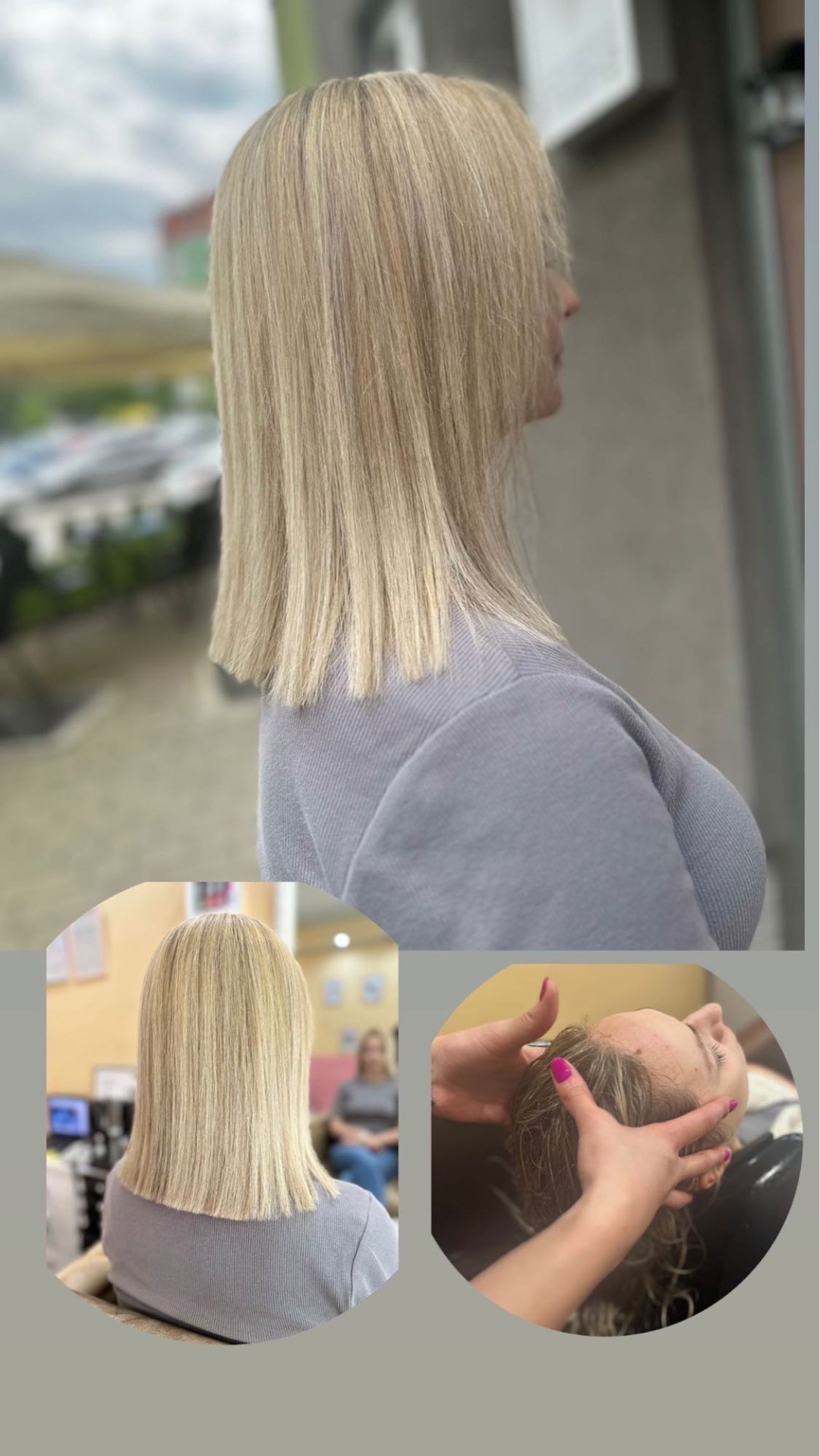 Poezija ljepote #sarajevo Farbanje kose Povrsinski Pramenovi na foliju + žensko šišanje + feniranje - kratka kosa