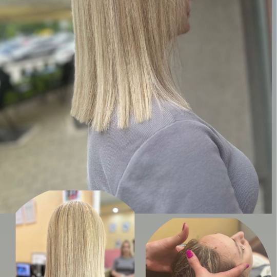 Poezija ljepote #sarajevo Farbanje kose Povrsinski Pramenovi na foliju + žensko šišanje + feniran