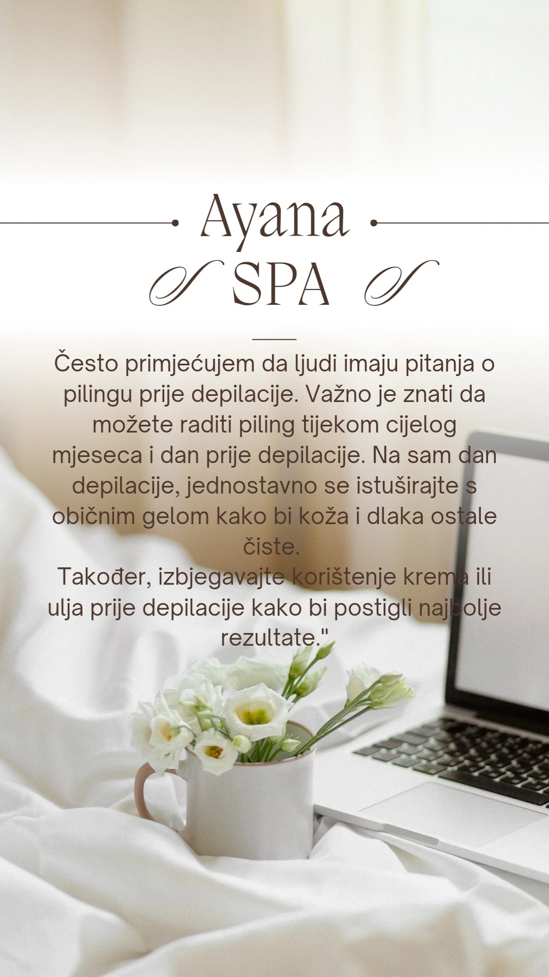 Ayana Spa #sarajevo Brazilska depilacija Depilacija cijelih nogu + brazilska depilacija šećernom pastom- za dame