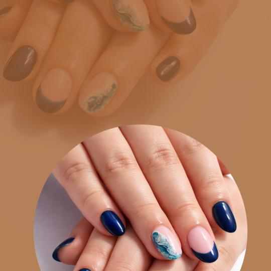 SD Nail Studio #sarajevo Manikir Korekcija gel noktiju sa frenchom,ukrasima crtanjem