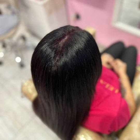 Poezija ljepote #sarajevo Farbanje kose Farbanje cijele dužine + žensko šišanje + feniranje - ek