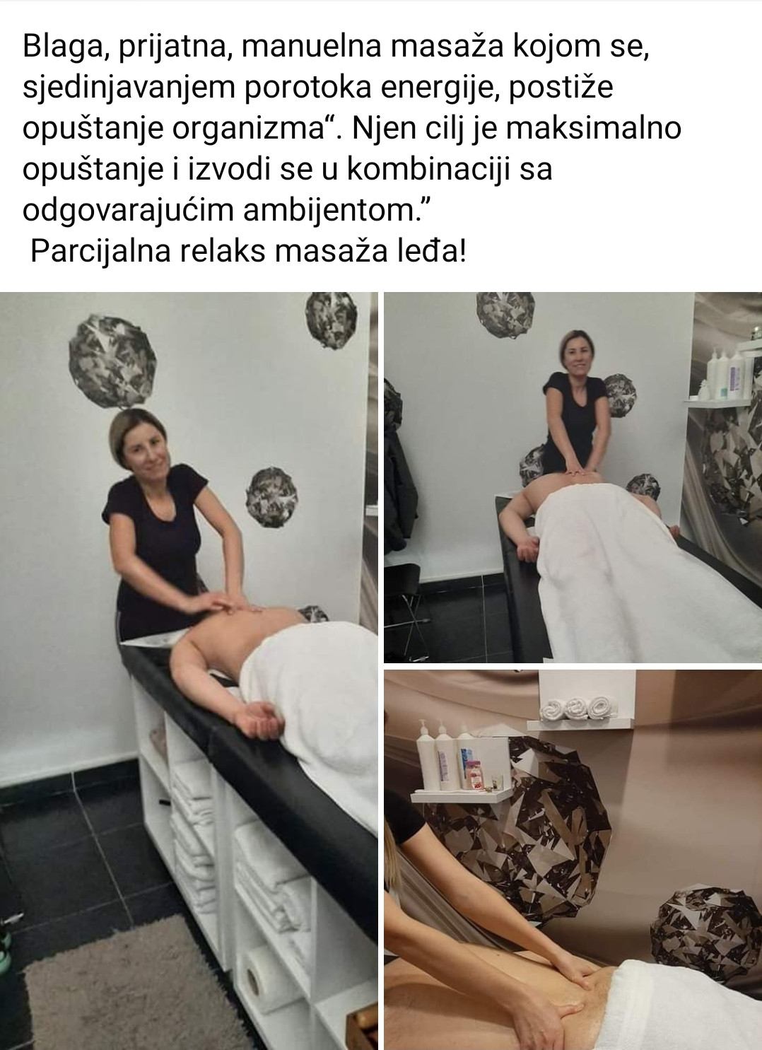 Kuća ljepote Djenna #sarajevo Masaža za opuštanje / relax / antistres Masaža tijela - 30 min