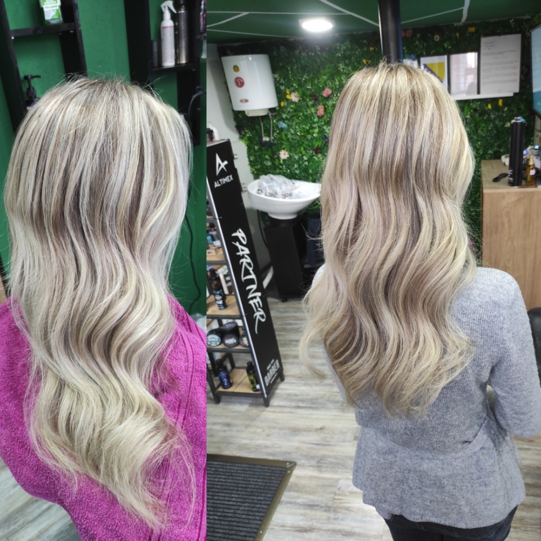 M&A #sarajevo Pramenovi Pramenovi na foliju + farbanje + pranje kose + feniranje - kratka kosa