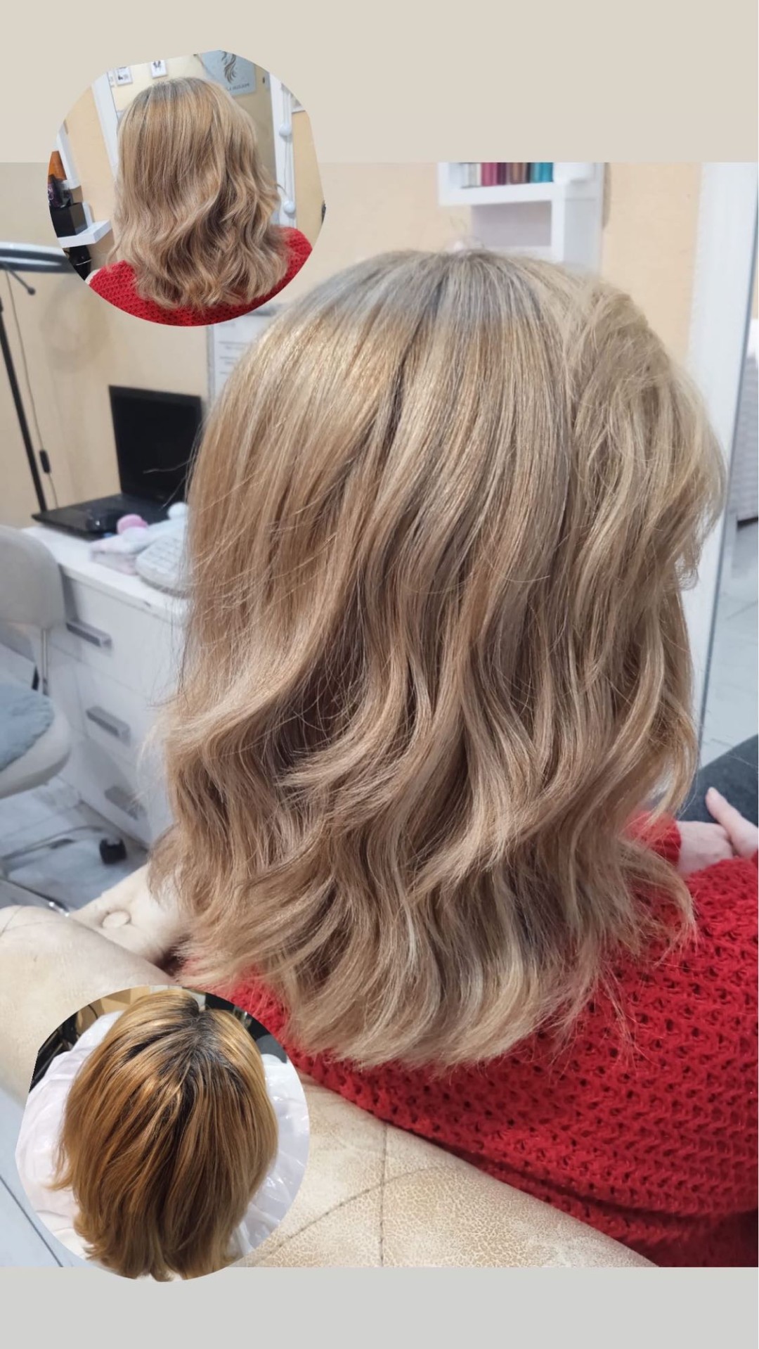 Poezija ljepote #sarajevo Farbanje kose Farbanje cijele dužine + pranje kose + feniranje - srednje duga kosa