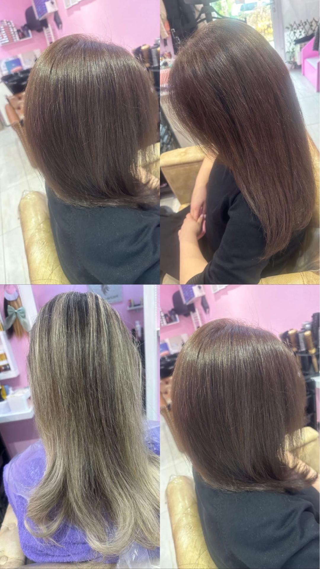 Poezija ljepote #sarajevo Farbanje kose Farbanje cijele dužine + pranje kose + feniranje - srednje duga kosa