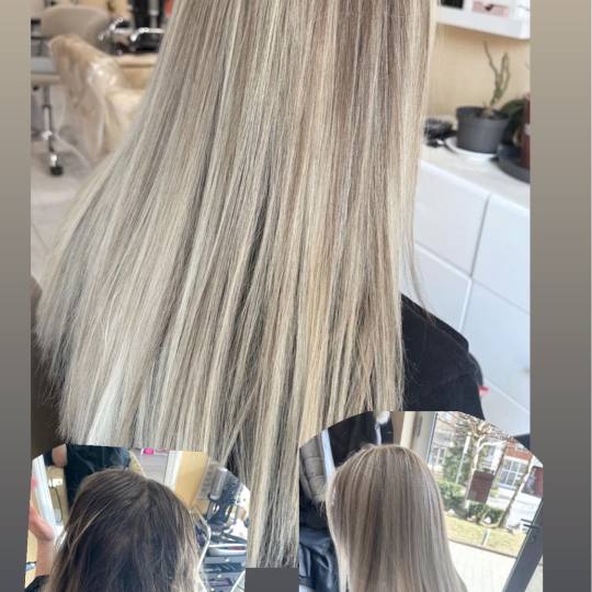 Poezija ljepote #sarajevo Farbanje kose Povrsinski Pramenovi na foliju + žensko šišanje + feniran