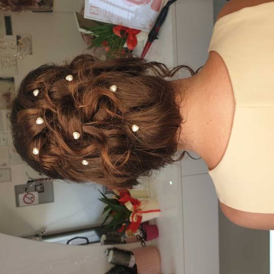 Ella #modrica svecana frizura pundja sa cirkonima