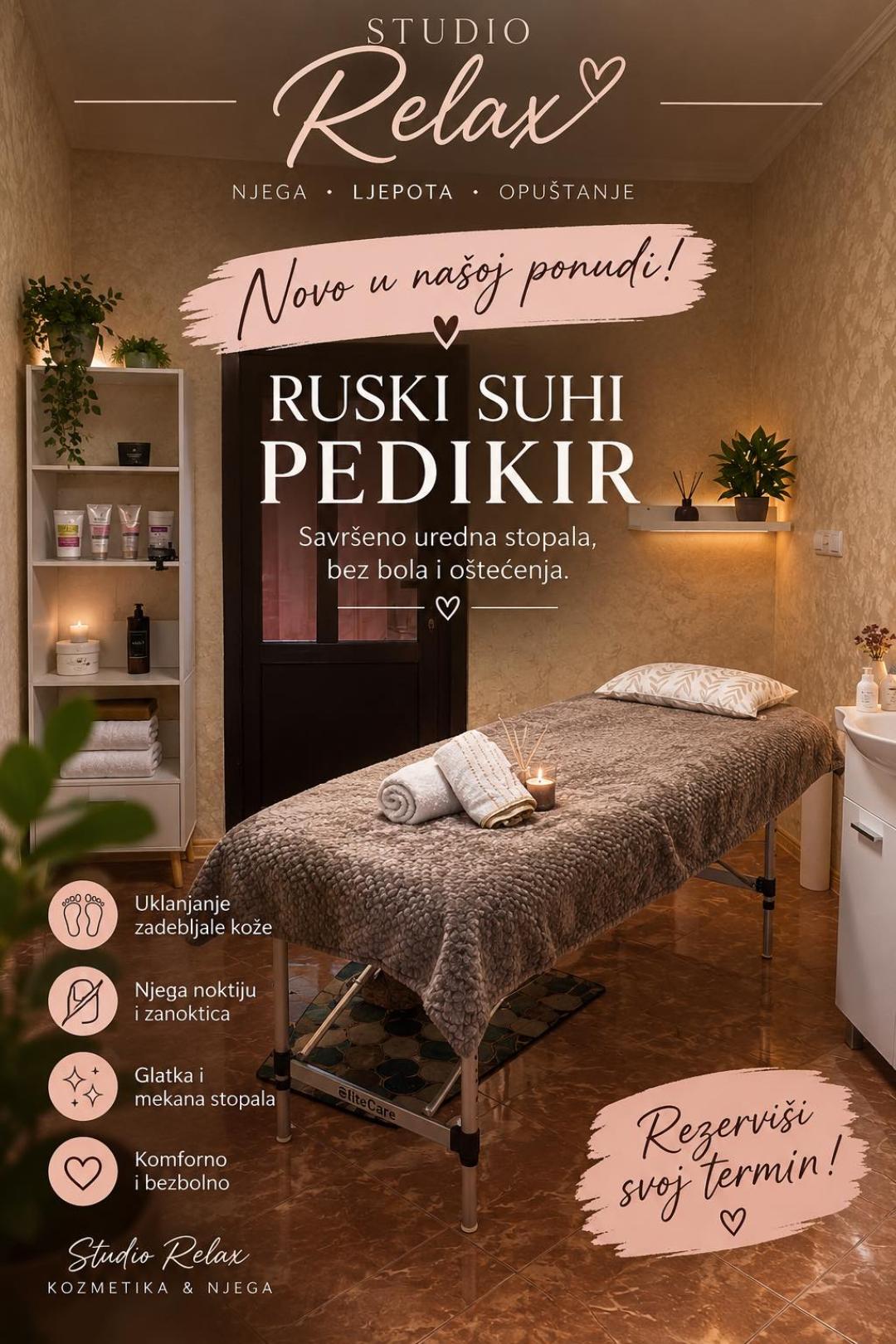 Studio Relax #kozarska-dubica Estetski pedikir Ruski pedikir