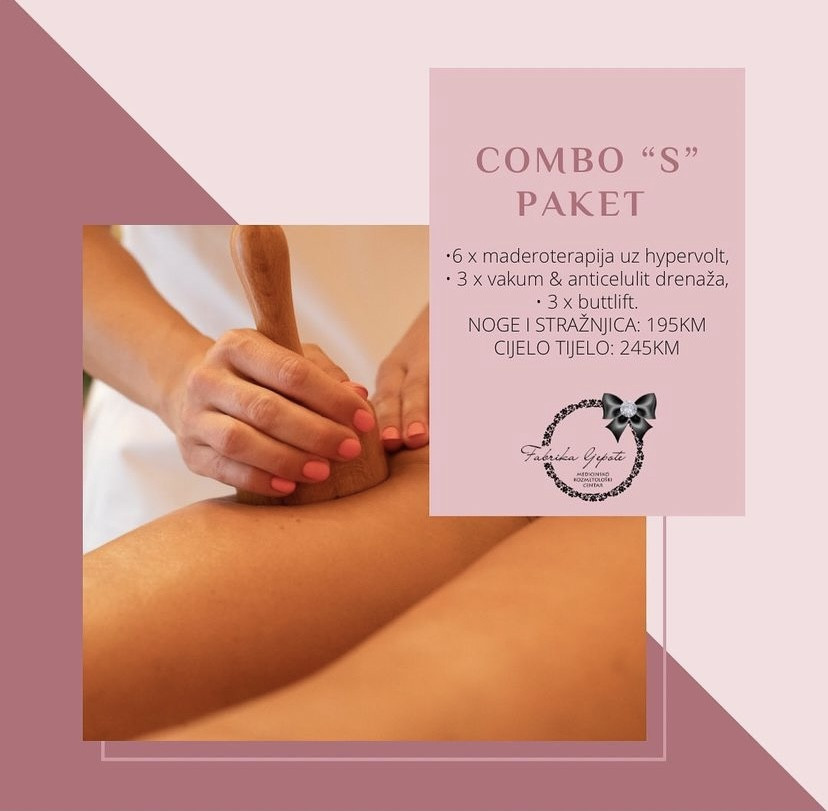 Combo S paket - maderoterapija noge + gluteus - Fabrika ljepote, Sarajevo Anticelulit masaža Masaža Anticelulit masaža, Sarajevo, Istočno Sarajevo