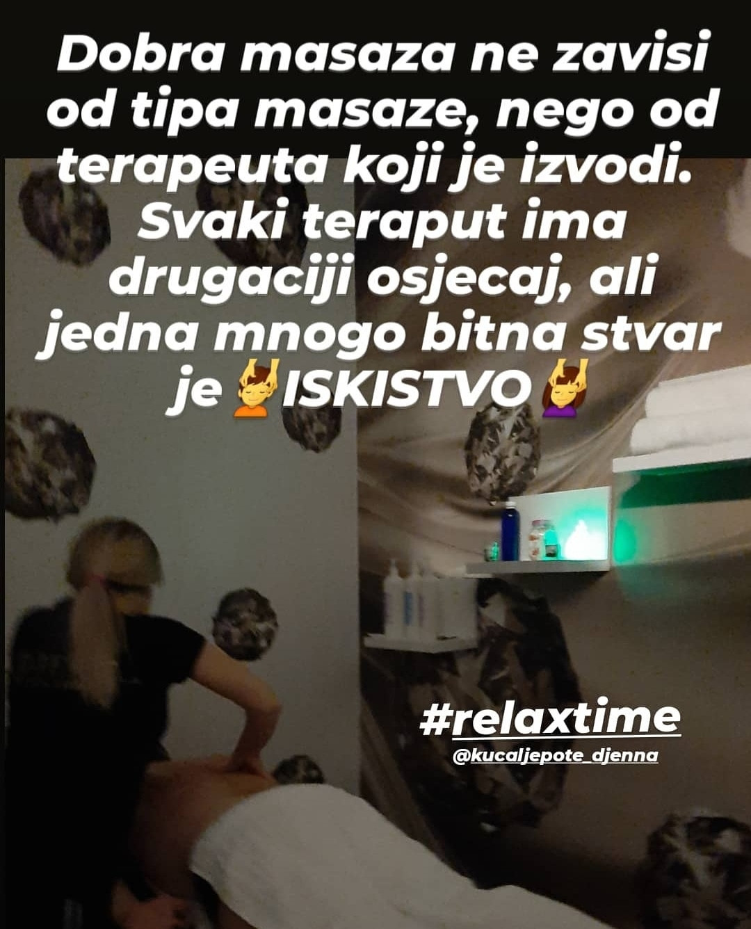 Kuća ljepote Djenna #sarajevo Masaža za opuštanje / relax / antistres Masaža tijela - 30 min