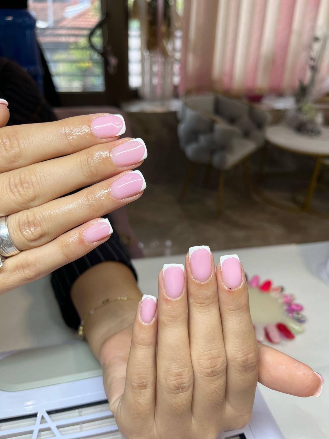 Ella #modrica Izlivanje noktiju Nadogradnja noktiju - S dužina