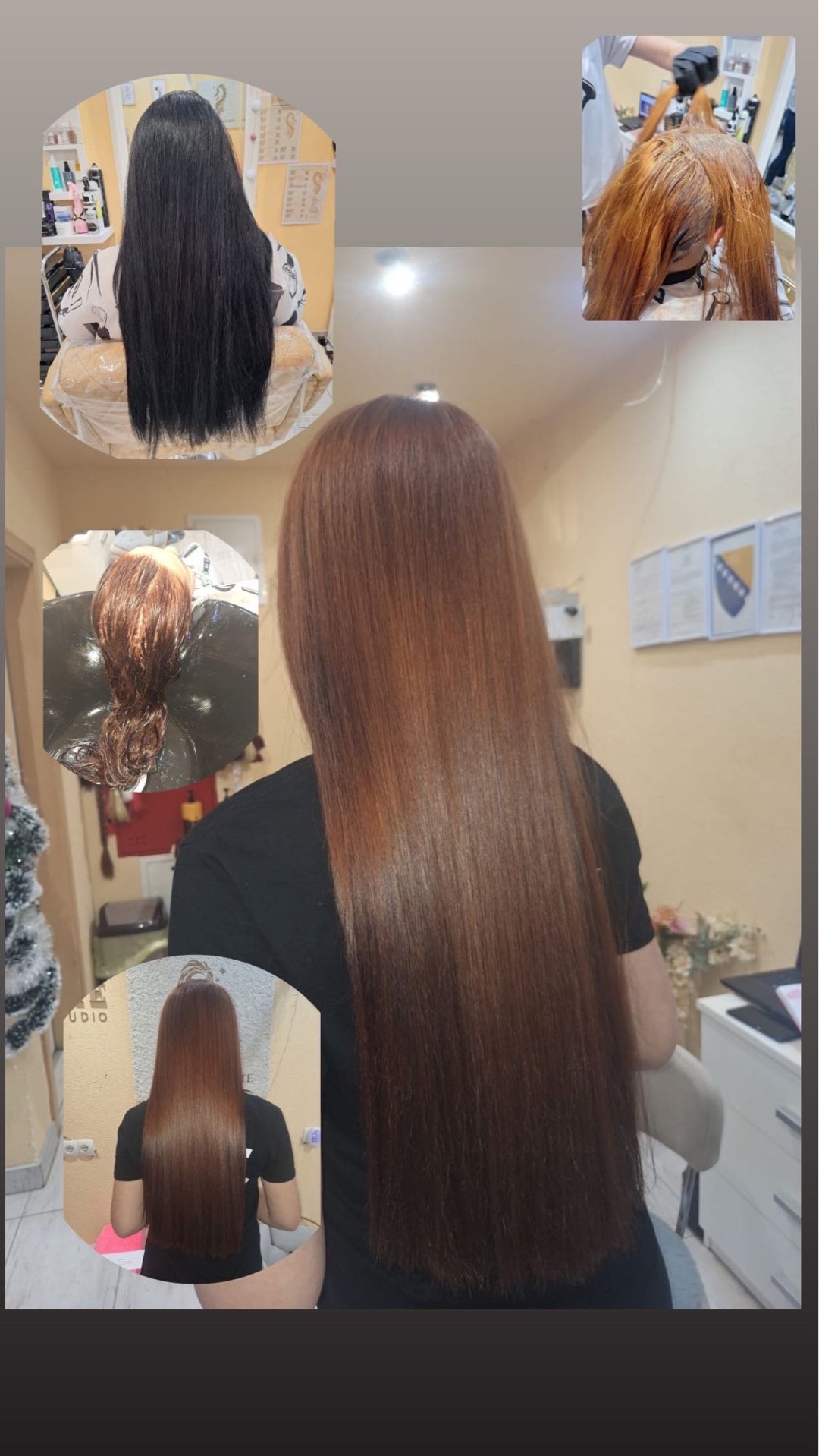 Poezija ljepote #sarajevo Farbanje kose Farbanje cijele dužine + pranje kose + feniranje - extra duga kosa