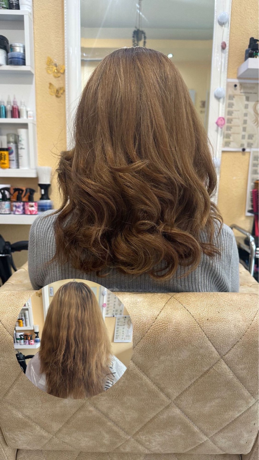 Poezija ljepote #sarajevo Farbanje kose Farbanje cijele dužine + pranje kose + feniranje - srednje duga kosa