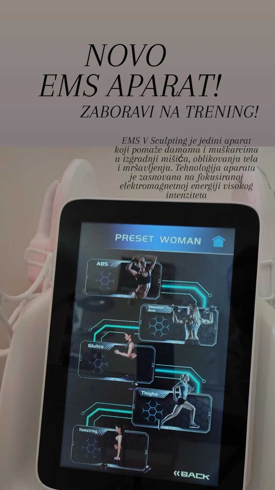 Signature #tuzla EMS trening EMS Sculpt - 4 sonde - paket od 8 tretmana