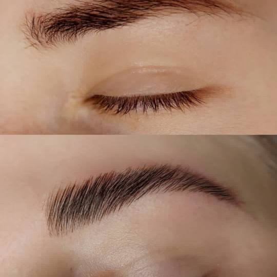 Allure #sarajevo Obrve Laminacija obrva - Prva slika je prije tretmana druga je nakon tretmana.
- B