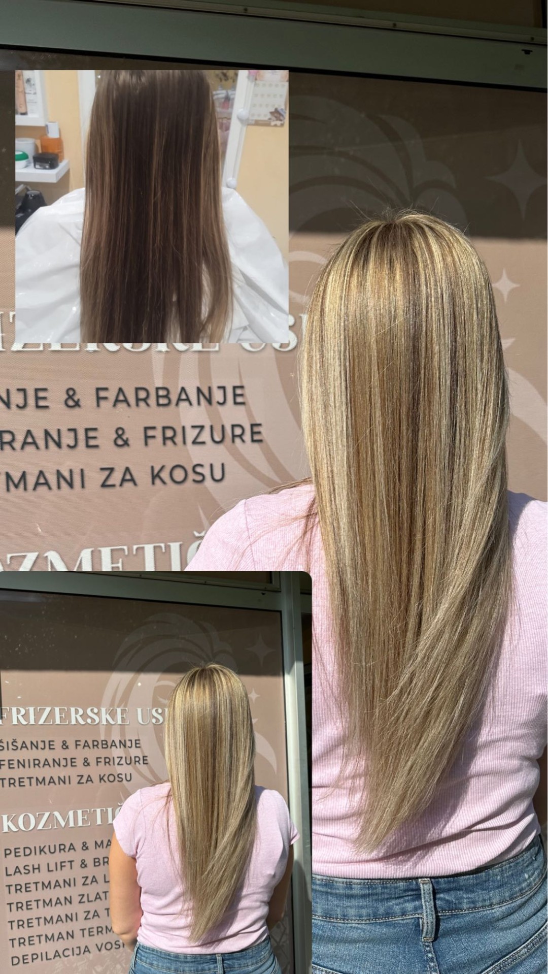 Poezija ljepote #sarajevo Pramenovi Pramenovi na foliju + feniranje - kratka / srednje duga / duga kosa