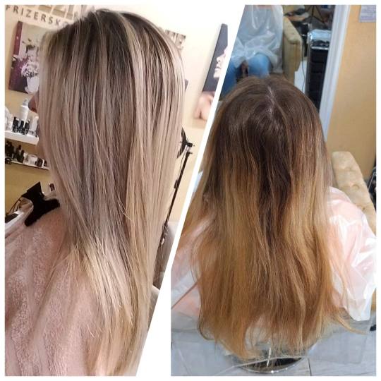 Poezija ljepote #sarajevo Farbanje kose Povrsinski Pramenovi na foliju + žensko šišanje + feniran