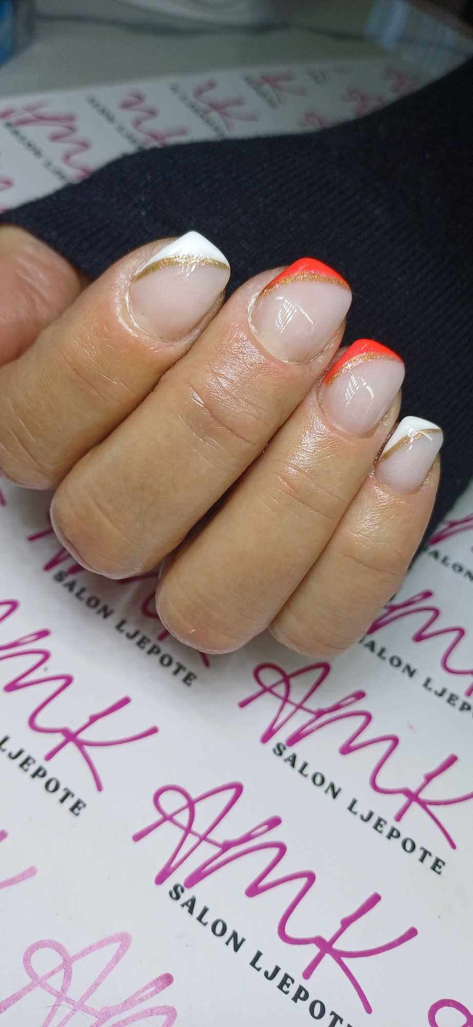 AMK #sarajevo Izlivanje noktiju Izlijevanje noktiju gelom - french