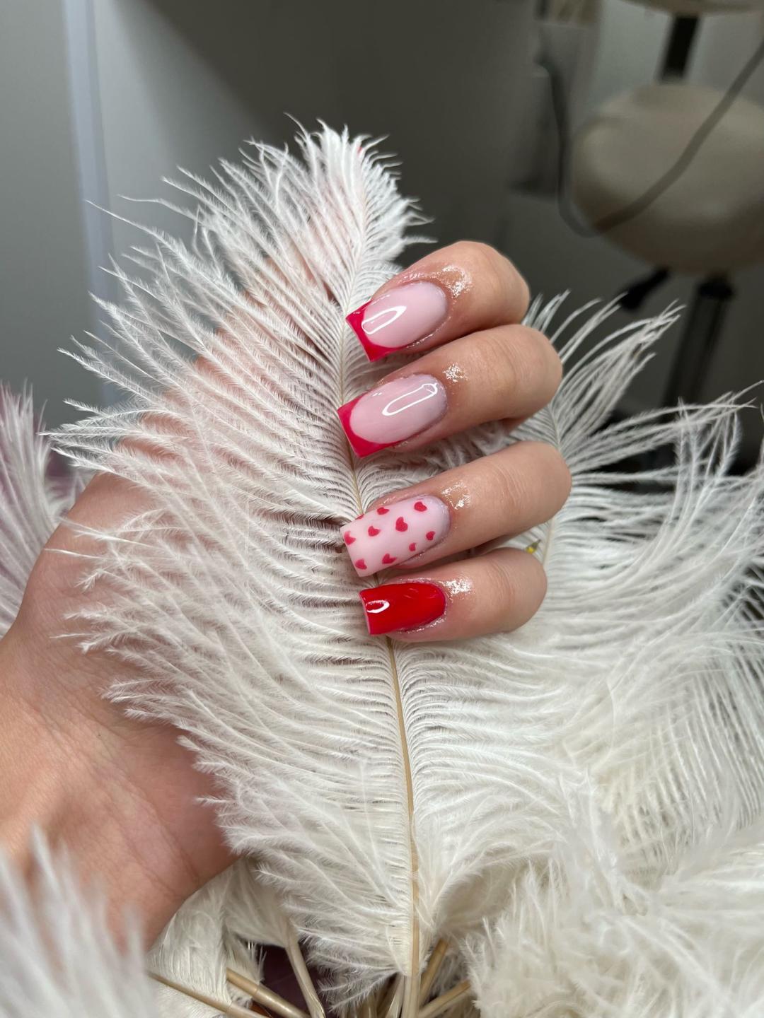 Ella #modrica Izlivanje noktiju Nadogradnja noktiju - S dužina