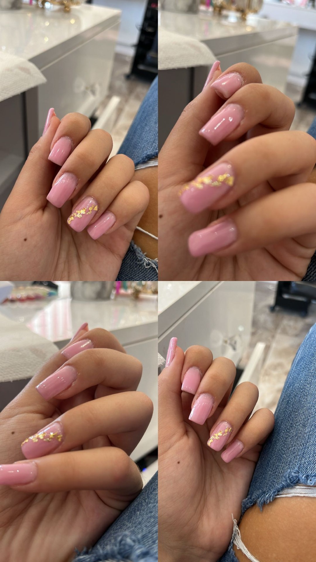 Ella #modrica Izlivanje noktiju Nadogradnja noktiju - S dužina