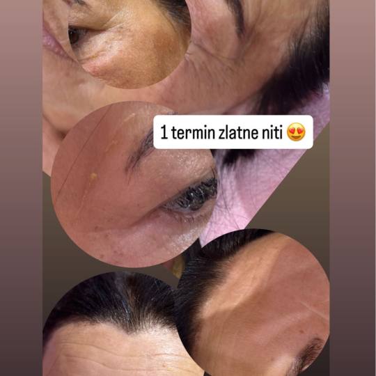 Poezija ljepote #sarajevo Ojačavanje noktiju Tretman zlatnim + srebrnim nitima lice