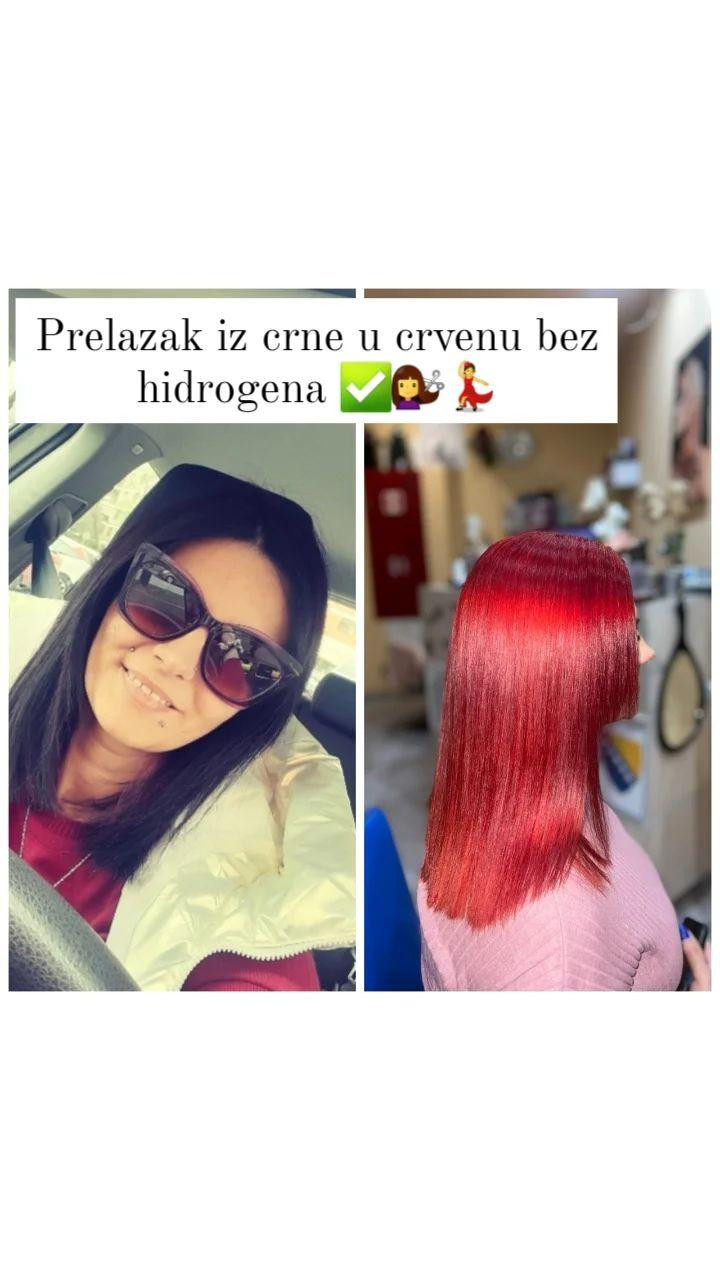 Poezija ljepote #sarajevo Farbanje kose Farbanje cijele dužine + pranje kose + feniranje - kratka kosa