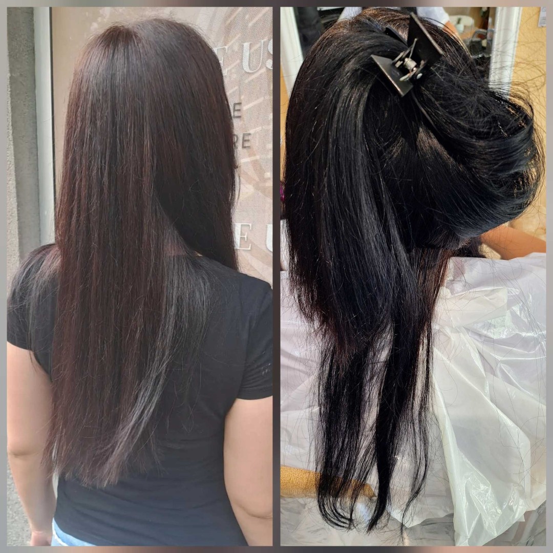 Farbanje cijele dužine + pranje kose + feniranje - duga kosa - Poezija ljepote, Sarajevo Farbanje kose Frizerski saloni Farbanje kose, Sarajevo, Novo Sarajevo - Novi Grad