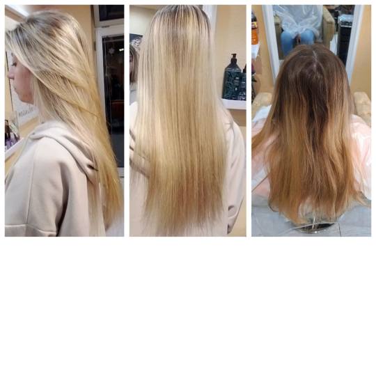 Poezija ljepote #sarajevo Farbanje kose Povrsinski Pramenovi na foliju + žensko šišanje + feniran